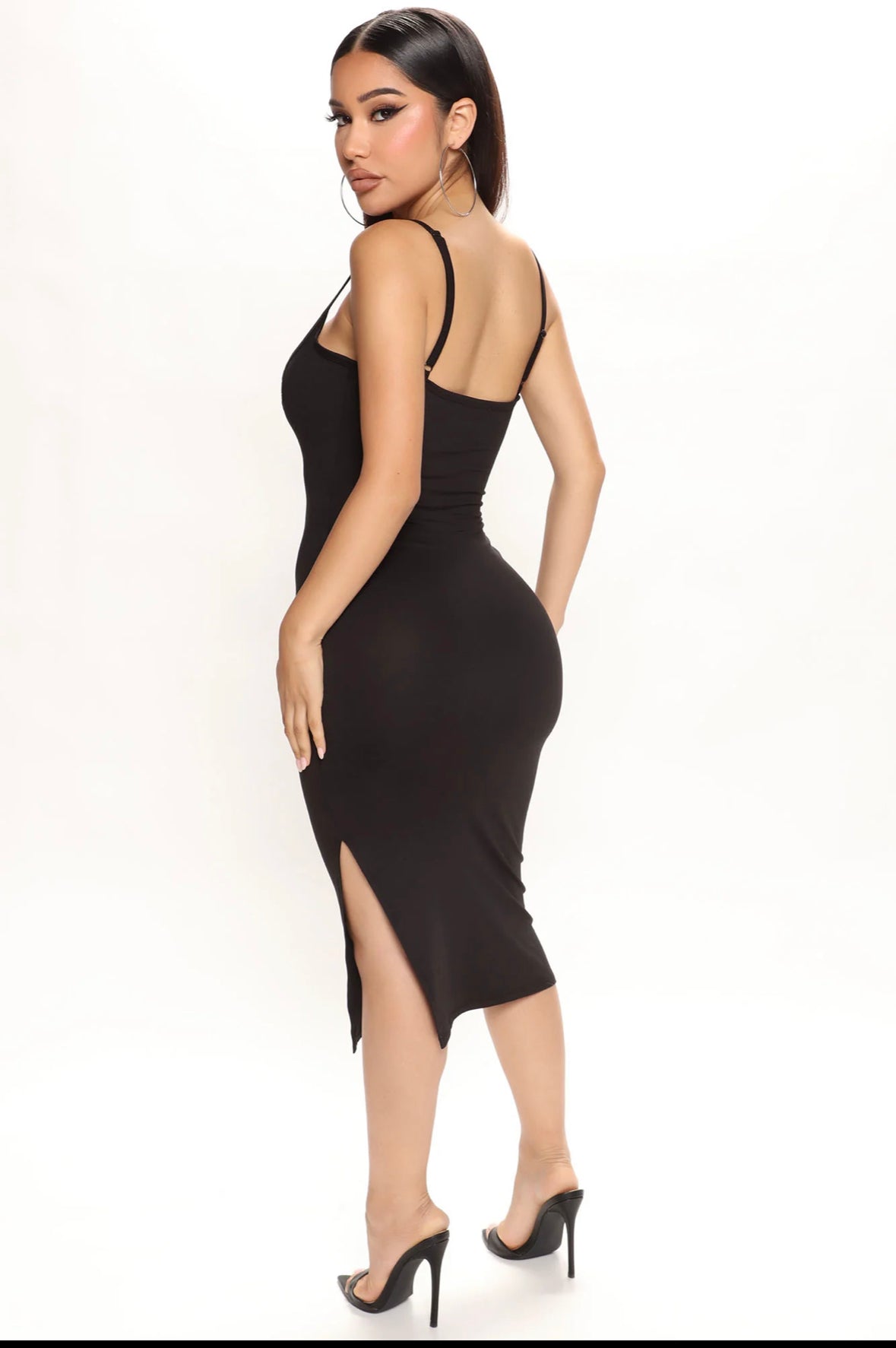 Janelle Midi Dress - Black