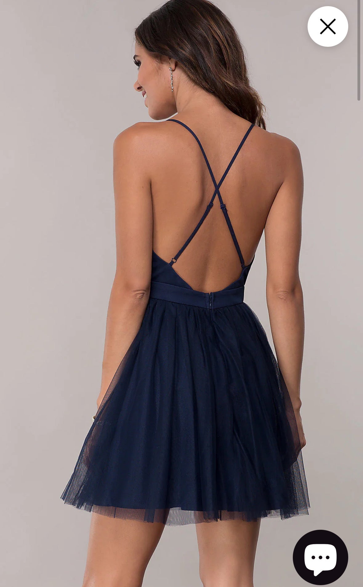 Deep-V-Neck Pleated-Bodice Homecoming Dress