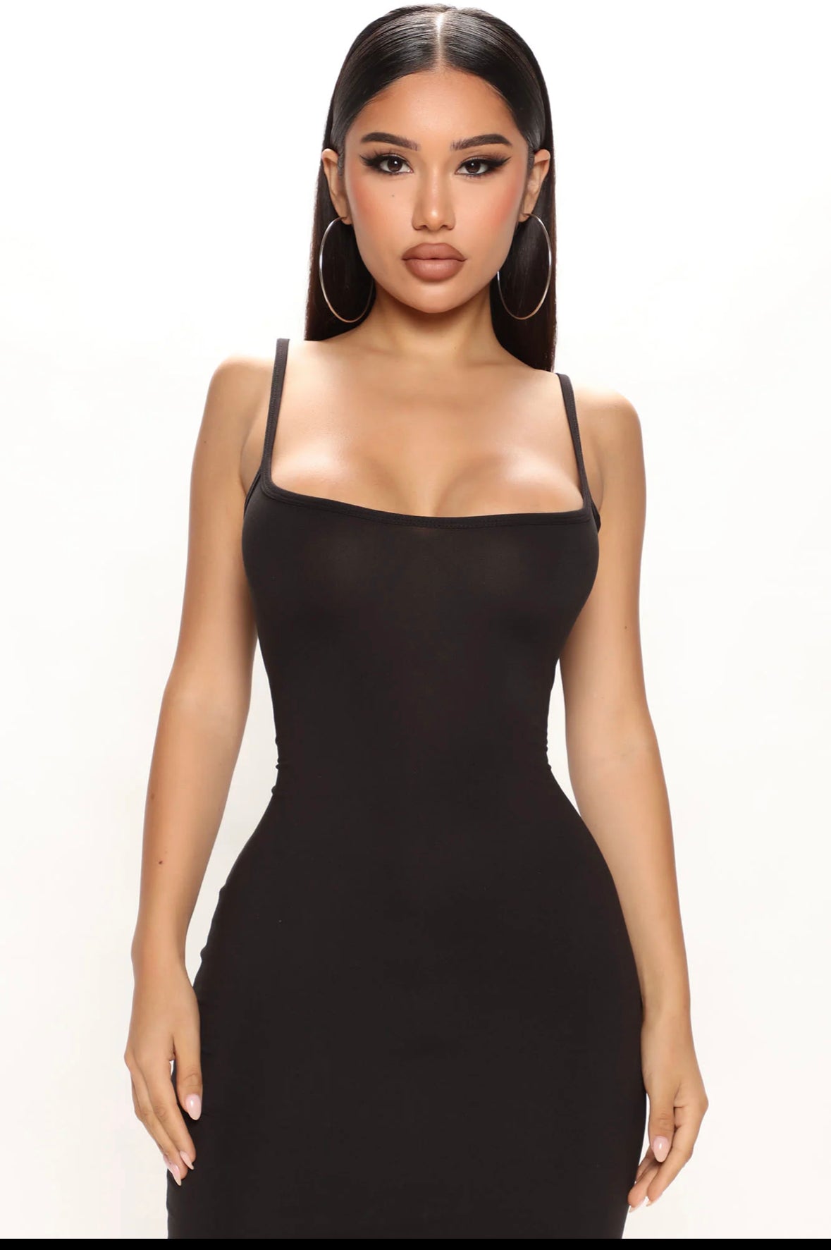 Janelle Midi Dress - Black