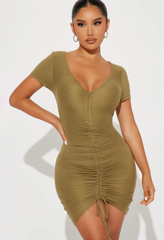 At The Office Ruched
Mini Dress