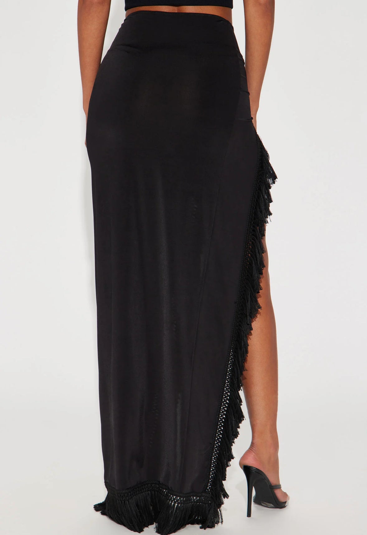 Making Memories Fringe Maxi Skirt - Black