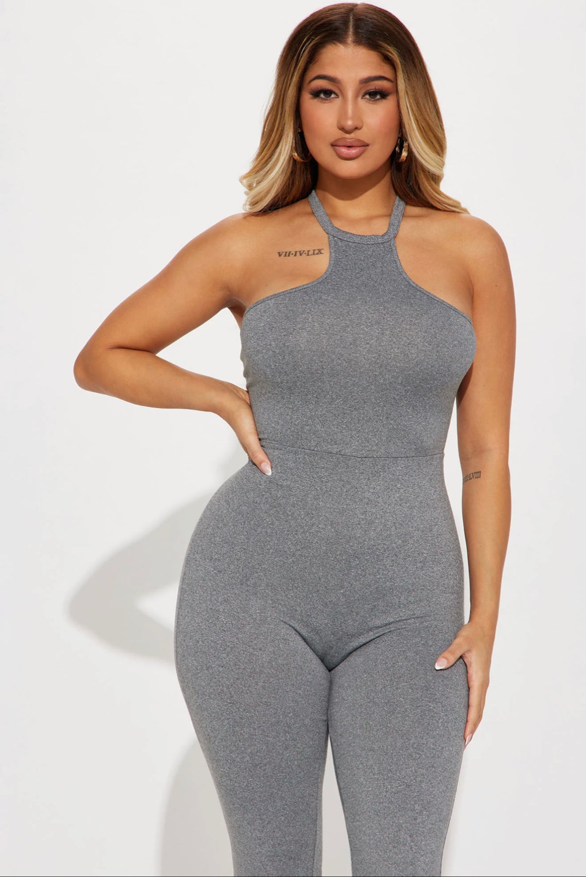 Keeping It Simple Jumpsuit - Grey